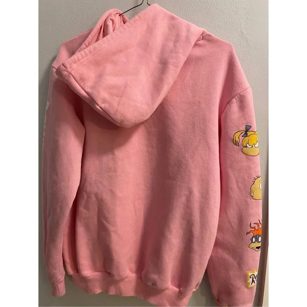 NICKELODEON RUGRATS DONT BE A BABY HOODIE UNISEX MEN WOMEN SIZE SMALL. HAS STAIN - Picture 8 of 13